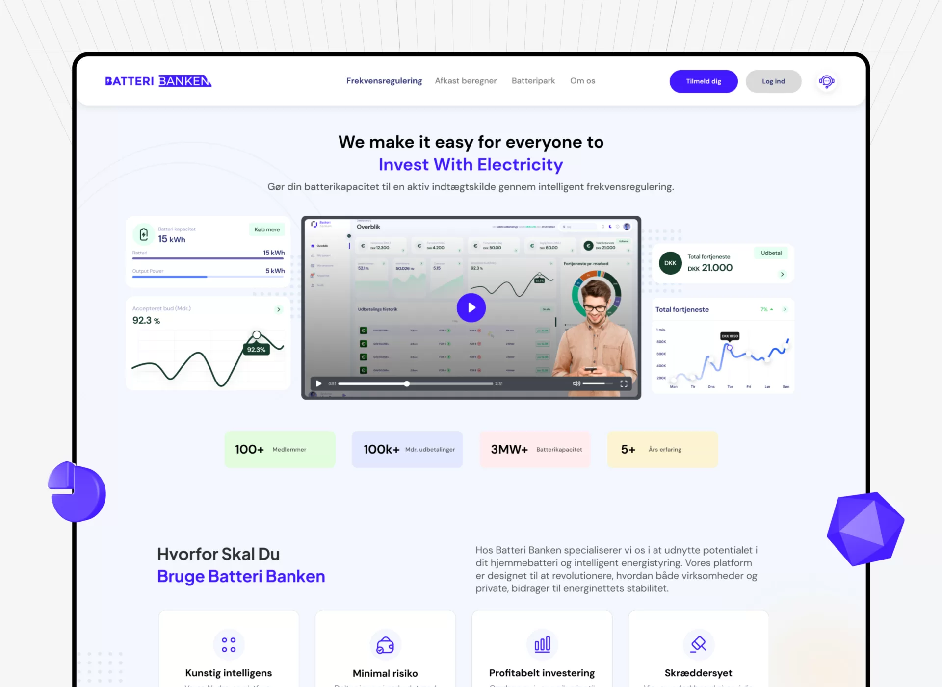Batteri Banken – Energy Investment Website Design